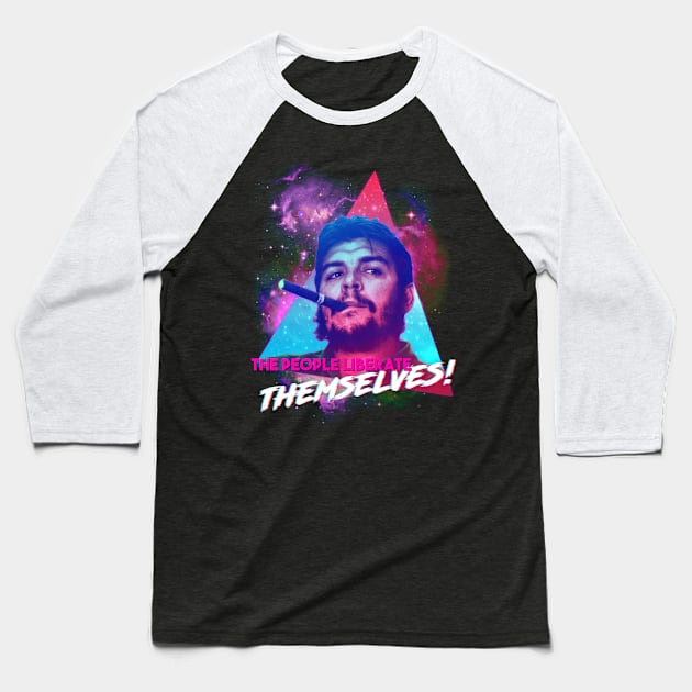 CROW - The People Liberate Themselves! Vaporwave Baseball T-Shirt by CROW Store